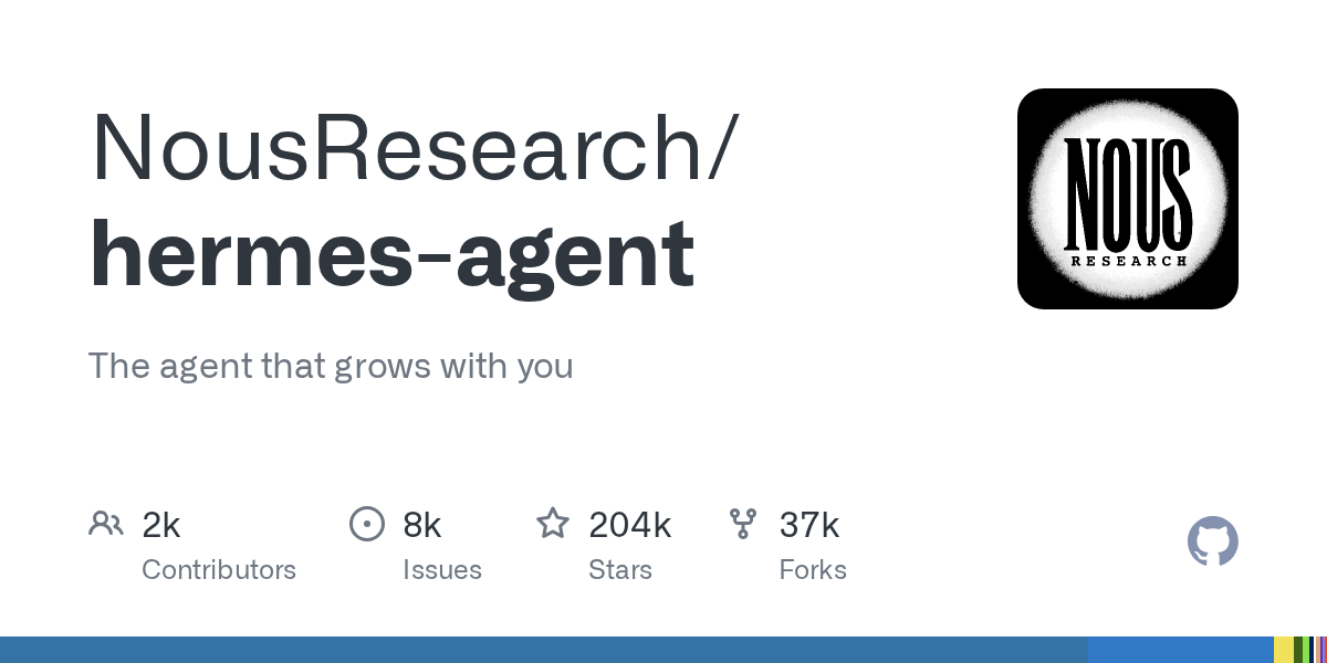 Repositorio oficial de Hermes Agent en GitHub
